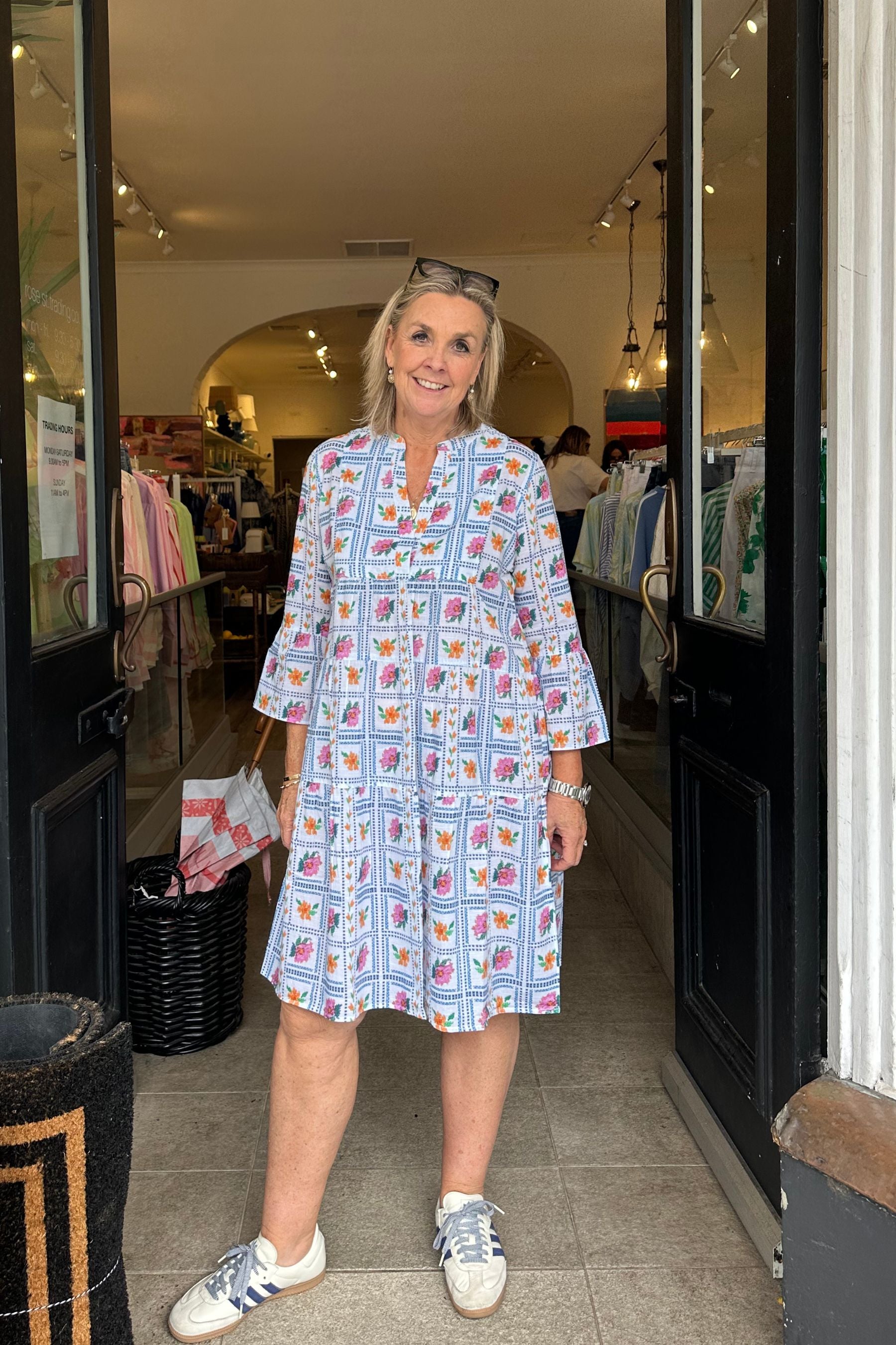 Shop Morocco Midi Dress Waterlily White by Lola Australia Rose St