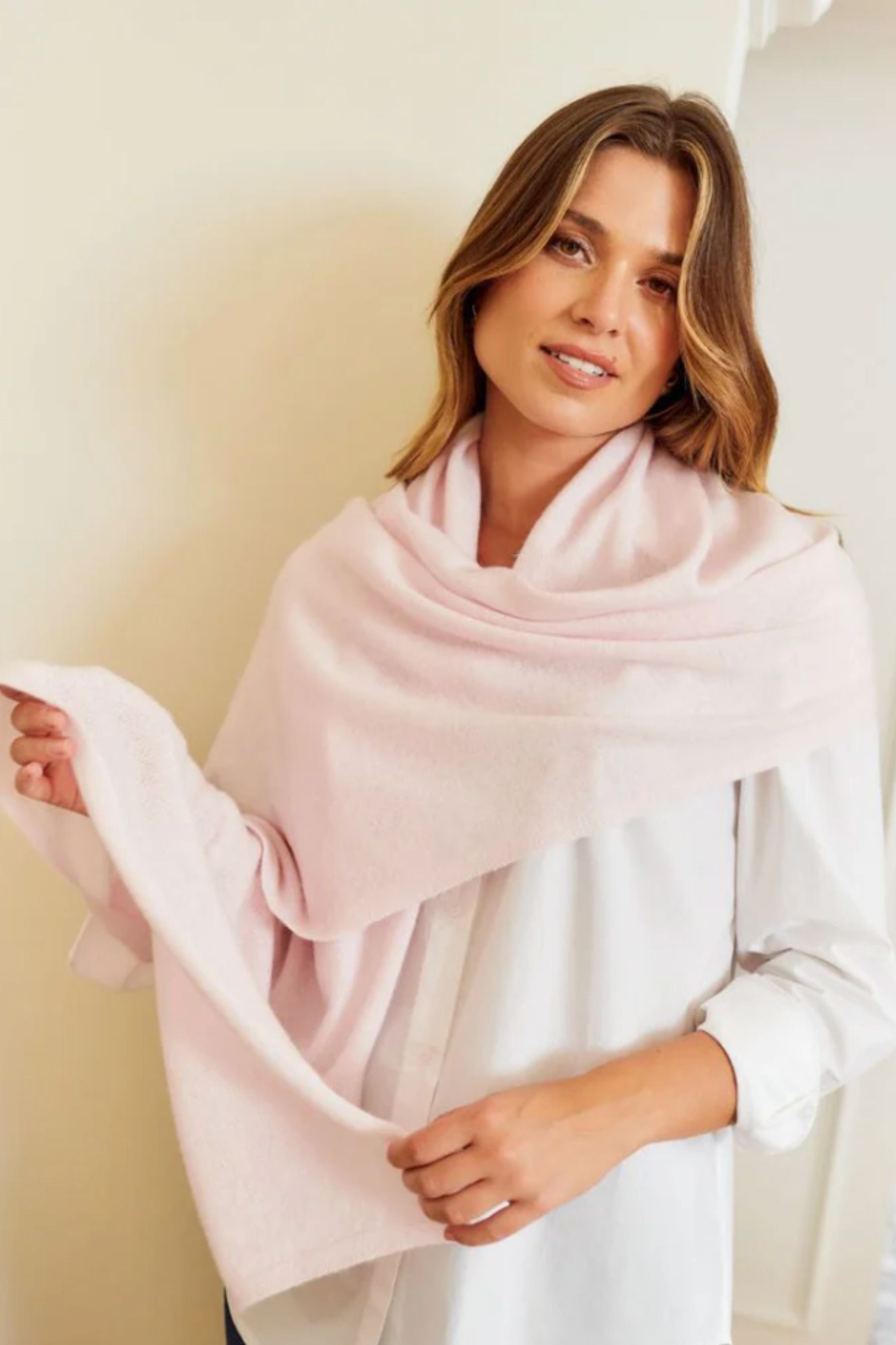 Cashmere Scarf Pale Pink Zjoosh – Rose St Trading Co