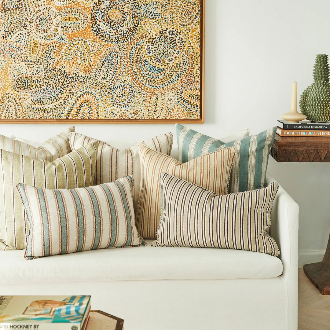 Berber Celadon Moss Linen Cushion Walter G – Rose St Trading Co