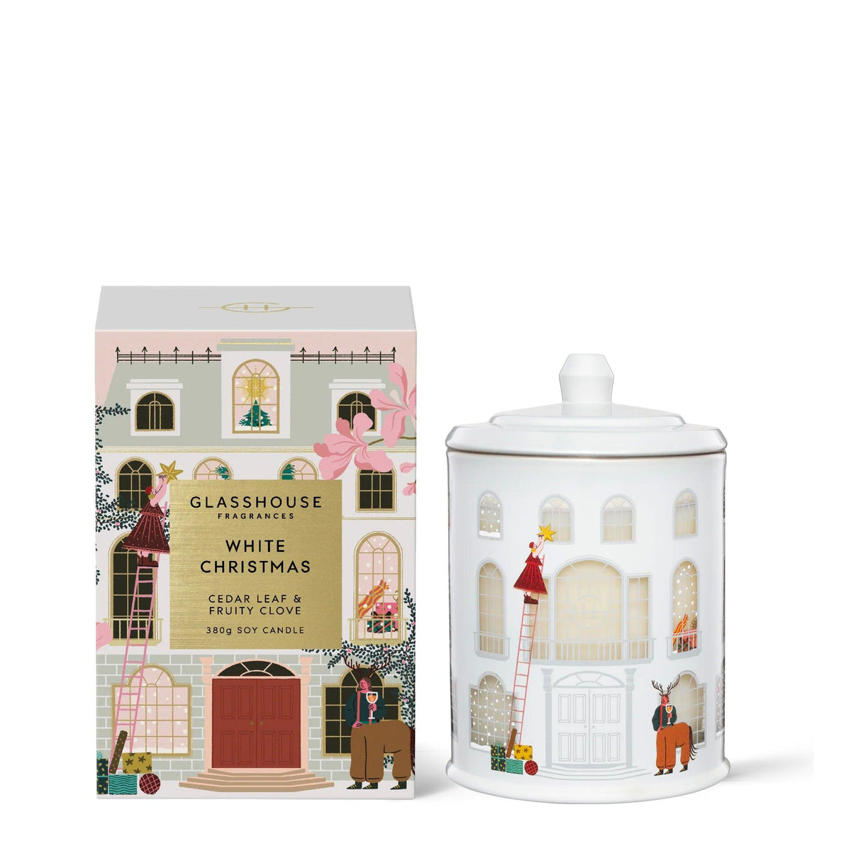 White Christmas 380gm Candle | Glasshouse Fragrance – Rose St