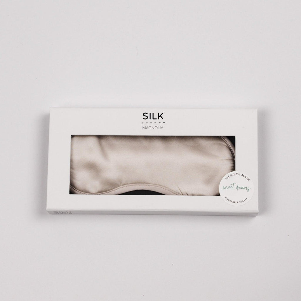 Silk Magnolia  100% Silk Eye Mask | Peony Pink available at Rose St Trading Co