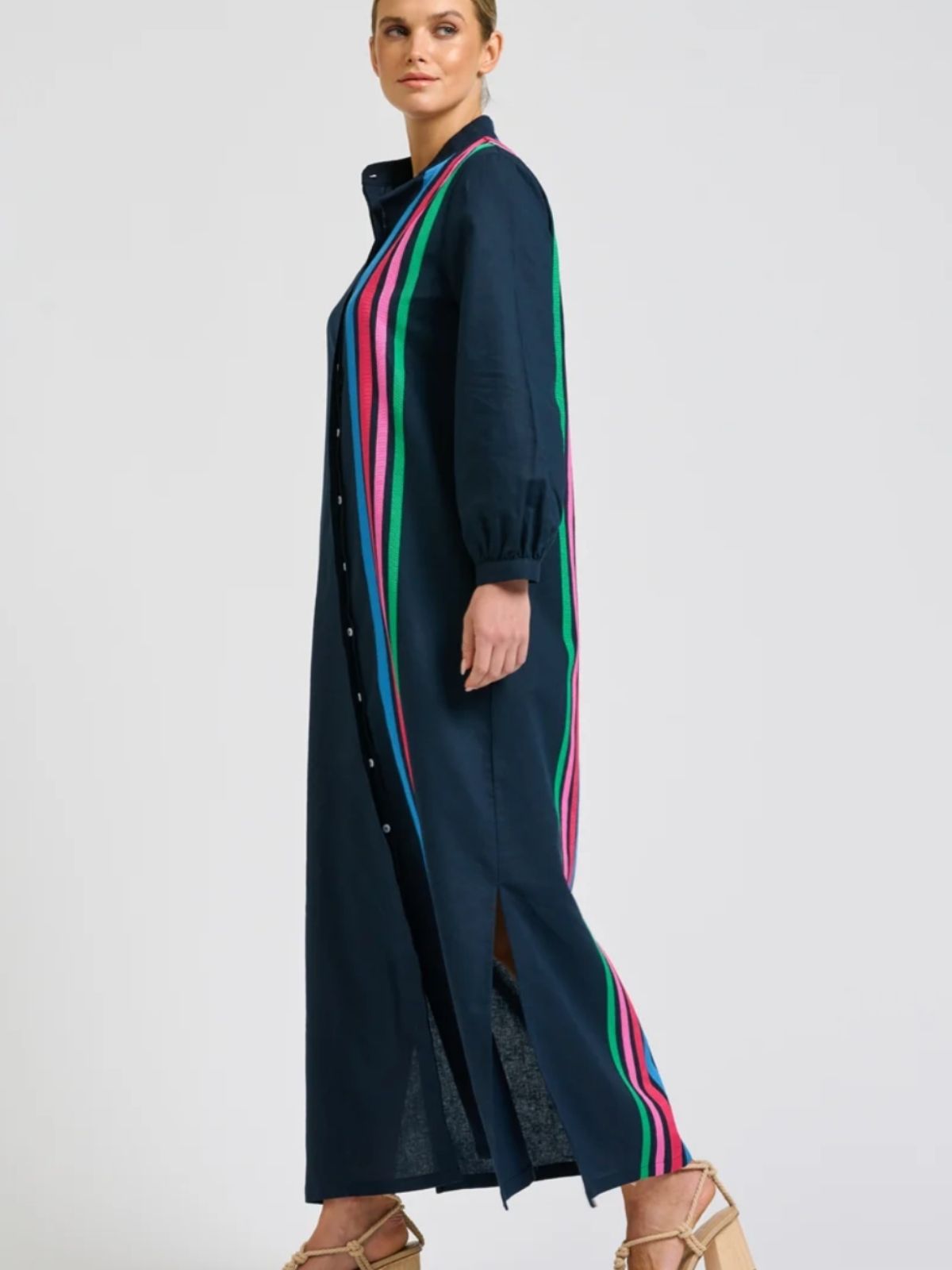 Anna Longline Dress | French Navy