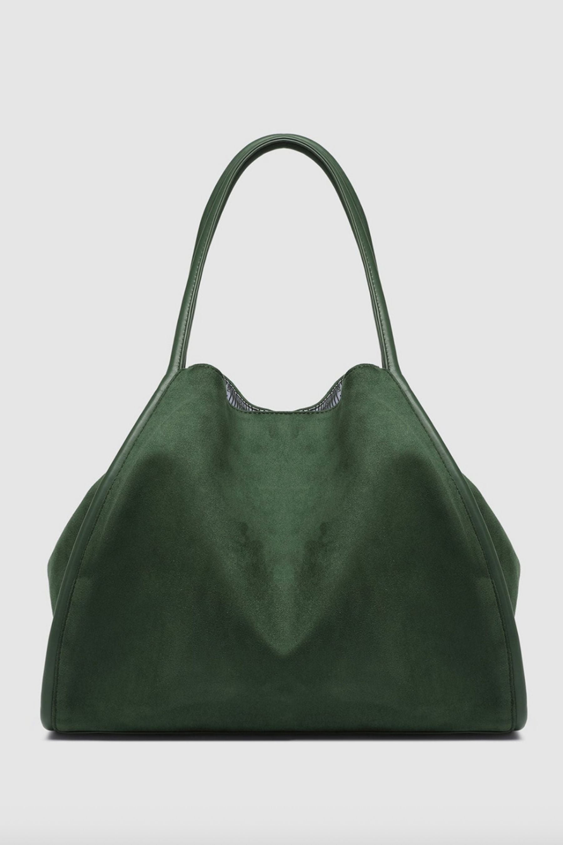Sutton Shoulder Bag | Forest Green Suedette