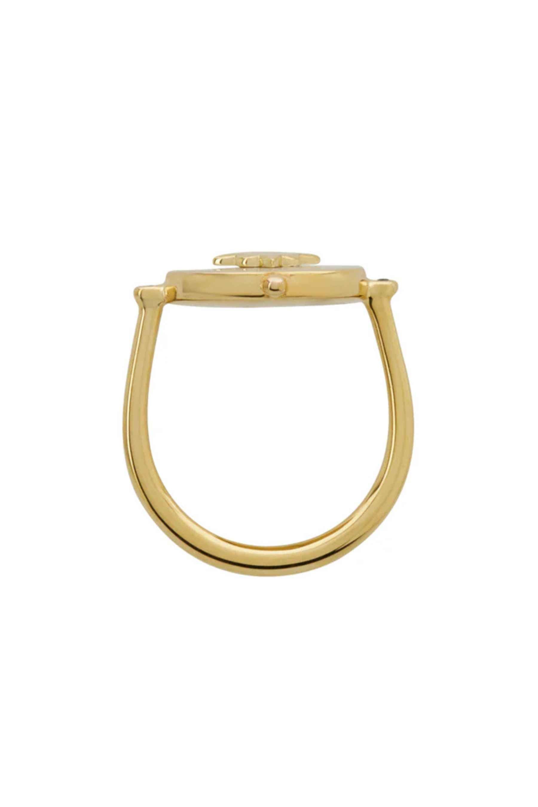Temple Moon Ring | 18KT YGP