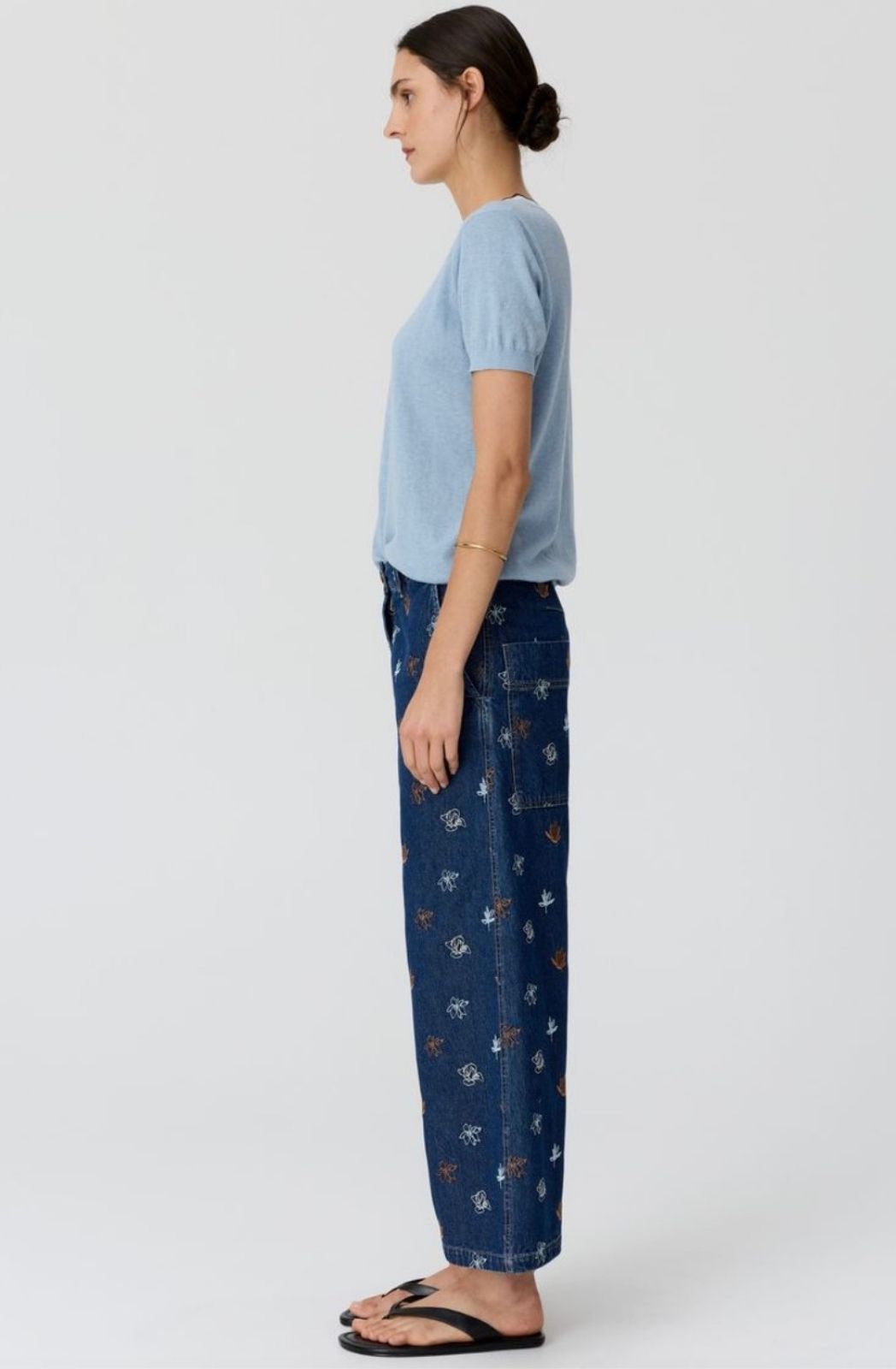Dillon Tee With Tipping | Blue/Choc