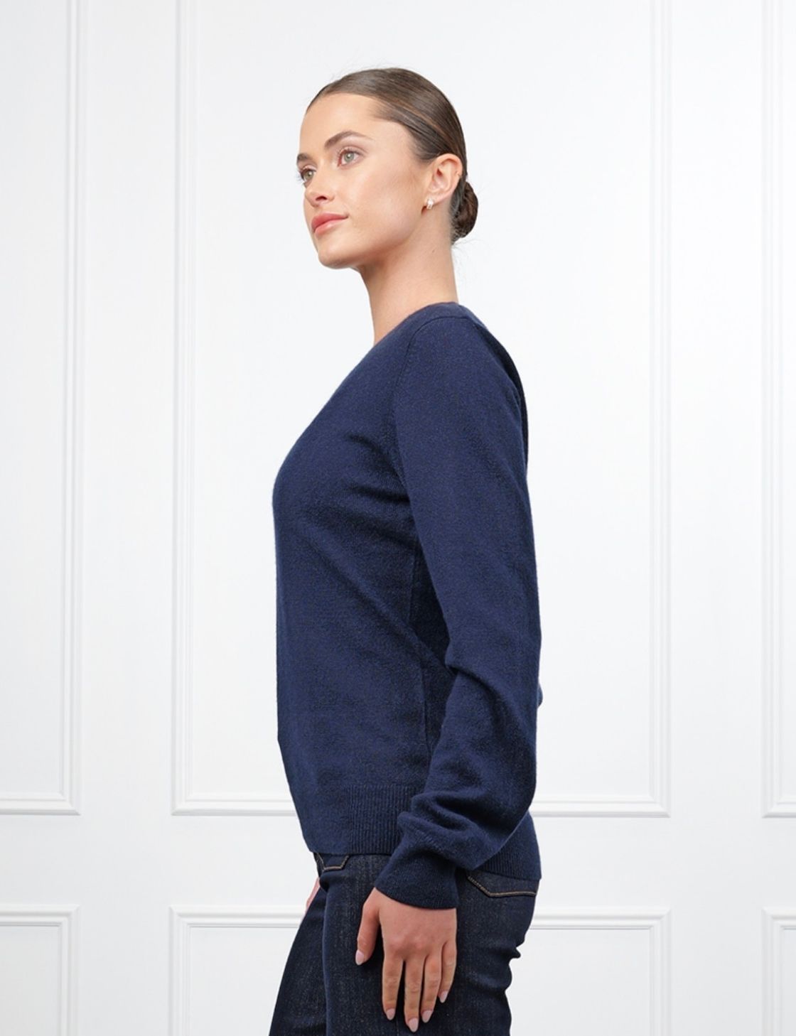 Cashmere Long Sleeve Knit | Navy