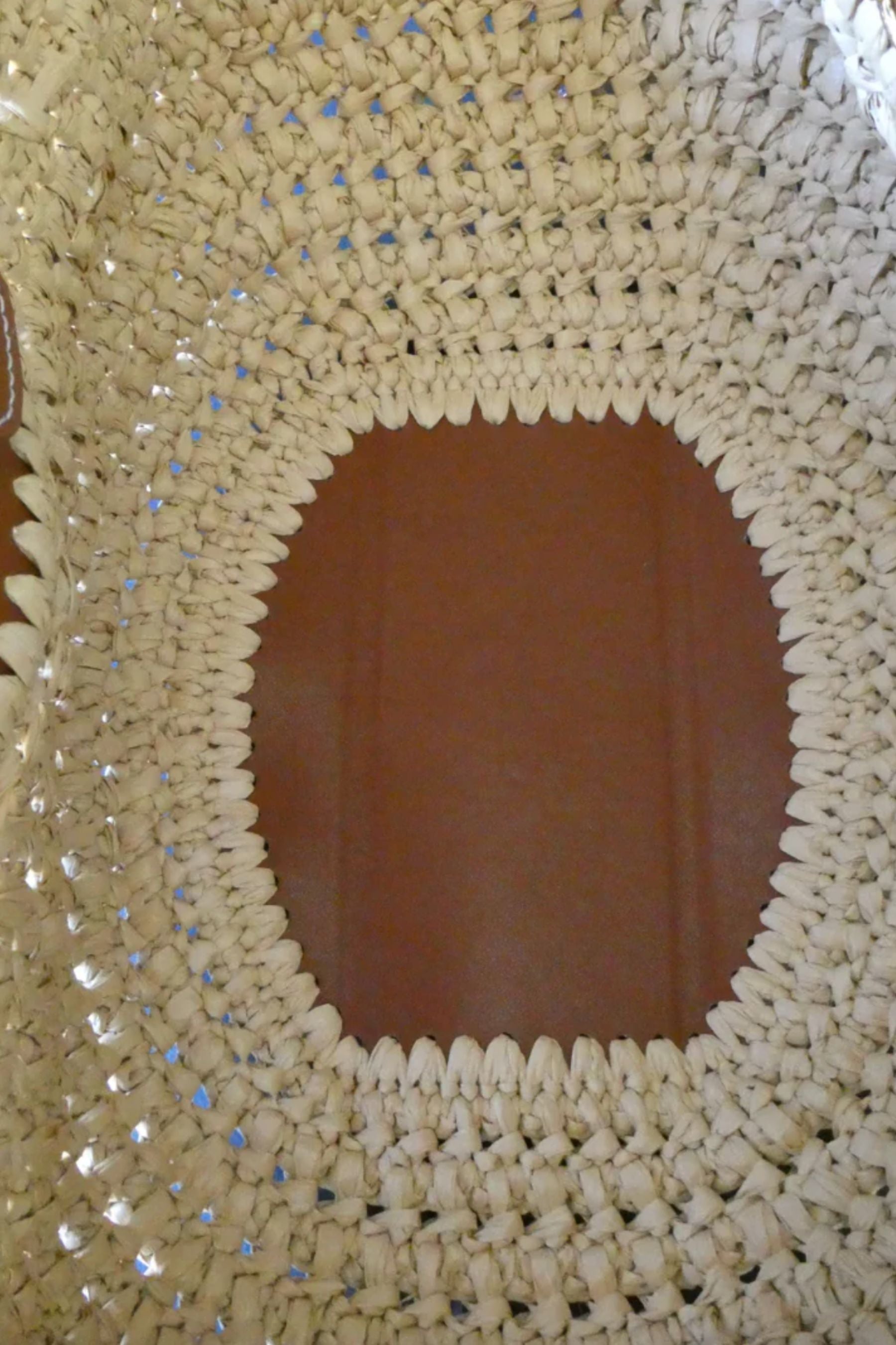 Jenny Raffia &amp; Tan Tote Bag