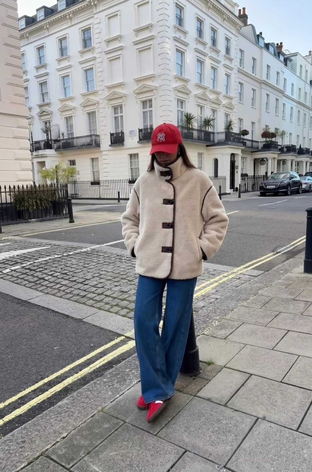 Teddy Fur Jacket | Natural/Choc