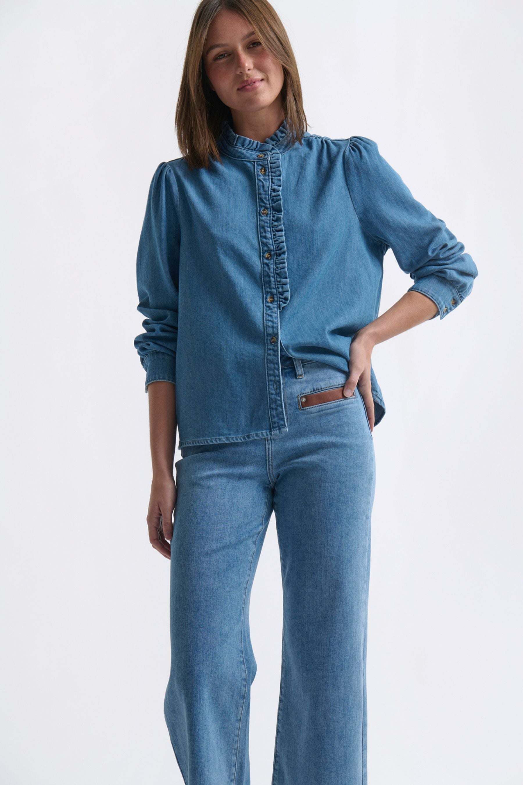 Yolanda Shirt | Hermosa Blue