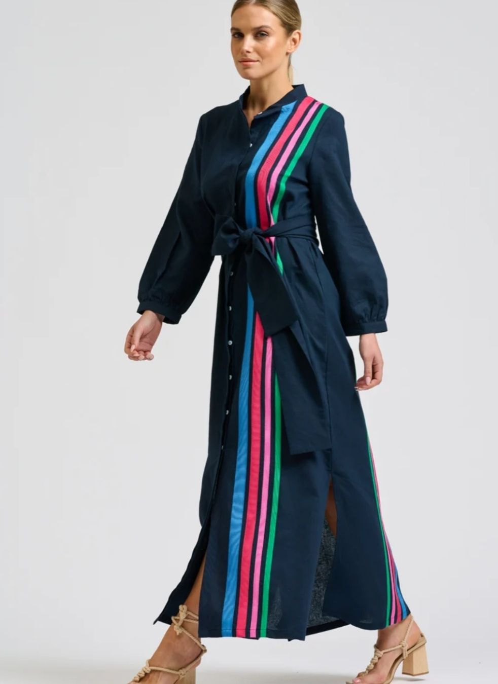 Anna Longline Dress | French Navy