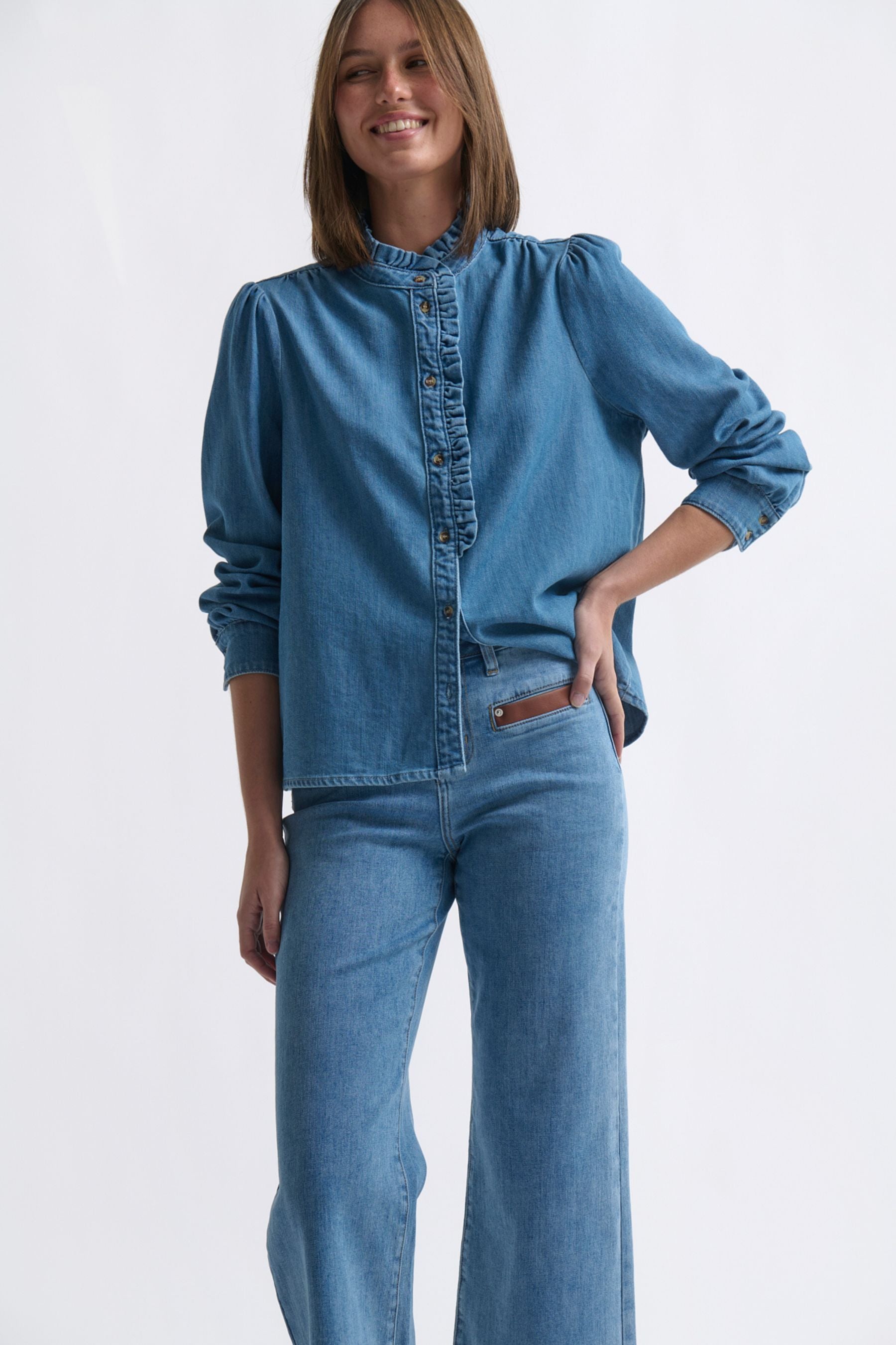 Yolanda Shirt | Hermosa Blue