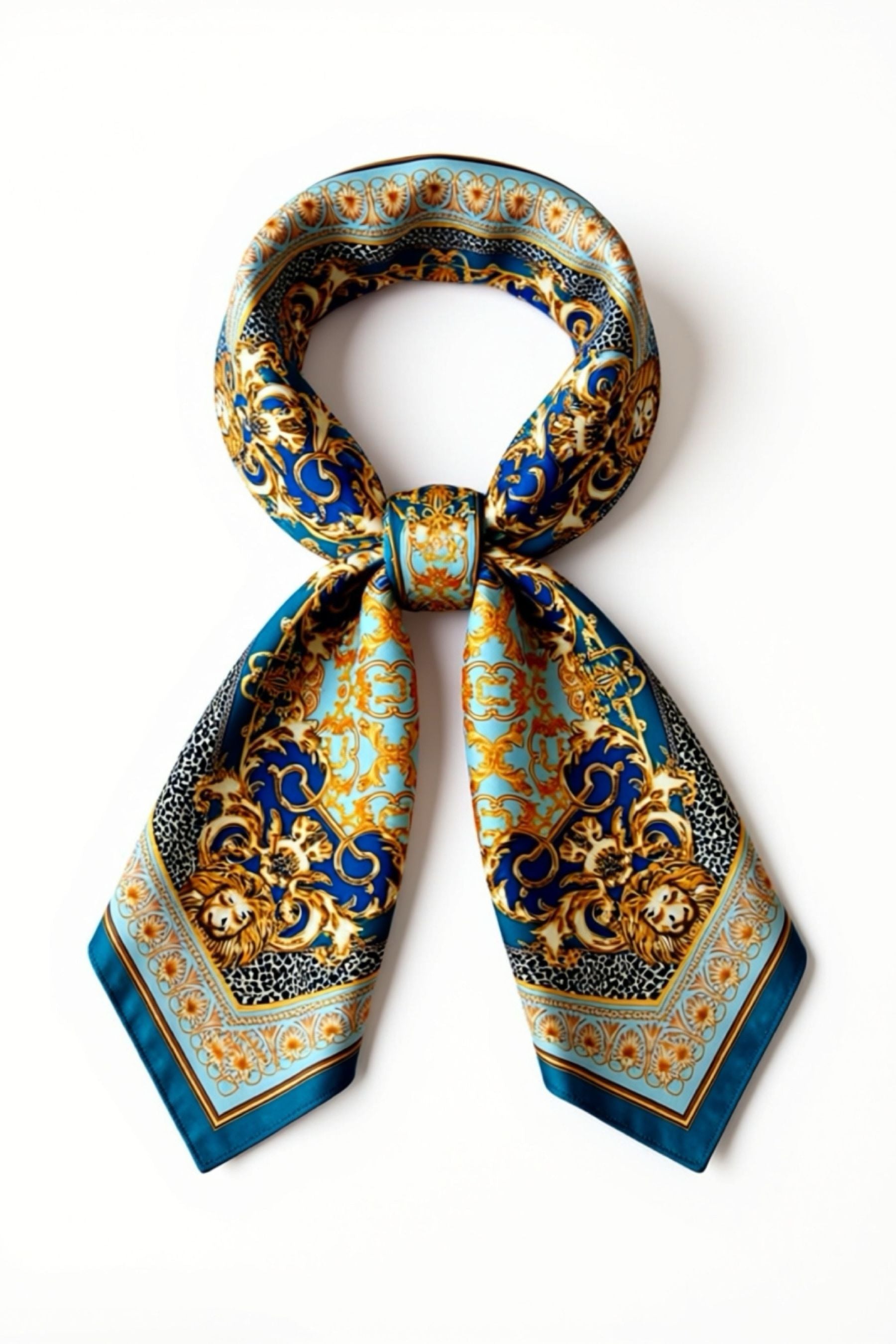 Frankie Scarf | Pale Blue + Turquoise