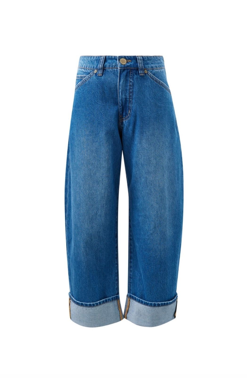 Frannie Cuffed Barrel Jean | Fresh Indigo