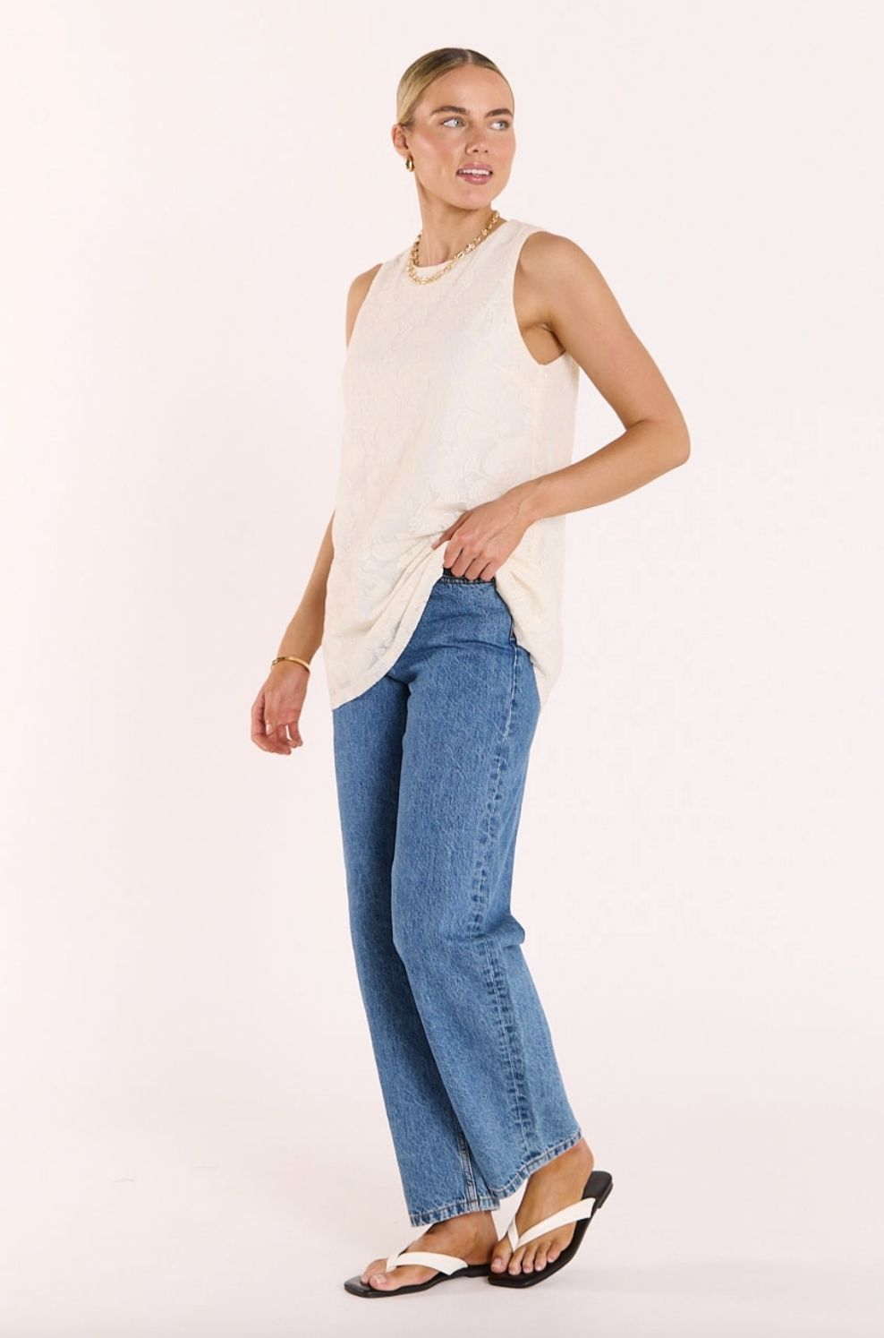 Valerie Tank | Cream Lace