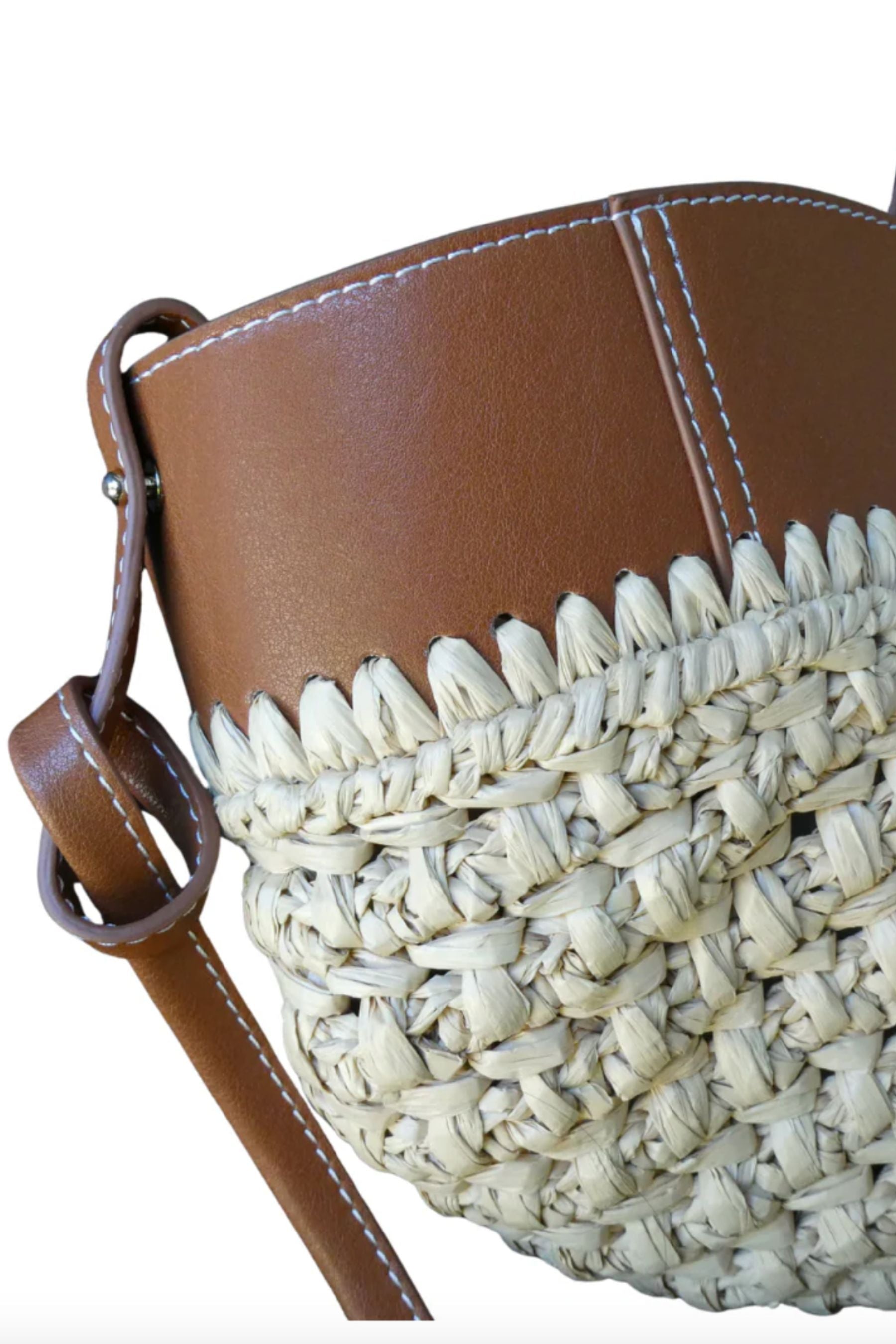 Jenny Raffia &amp; Tan Tote Bag