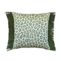 Bullion Fringe Pistachio Leopard Cushion | 50x50cm