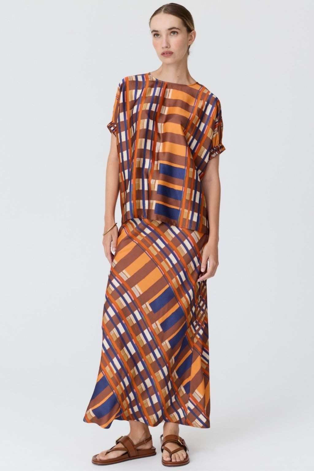 Lattice Skirt | Amber Check