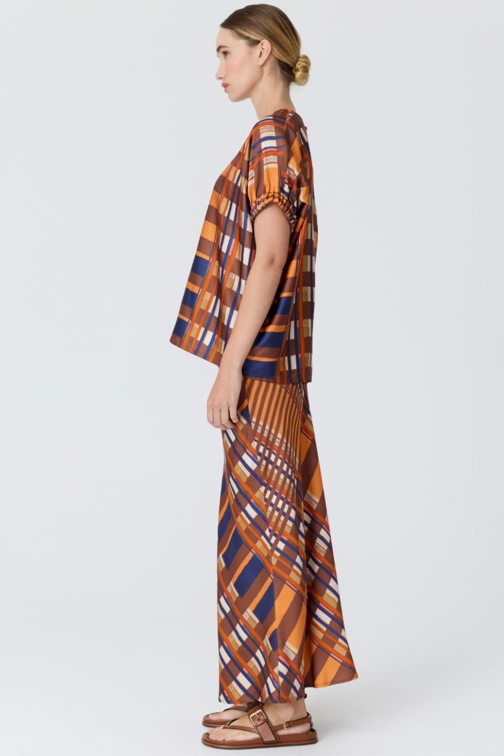Lattice Top | Amber Check