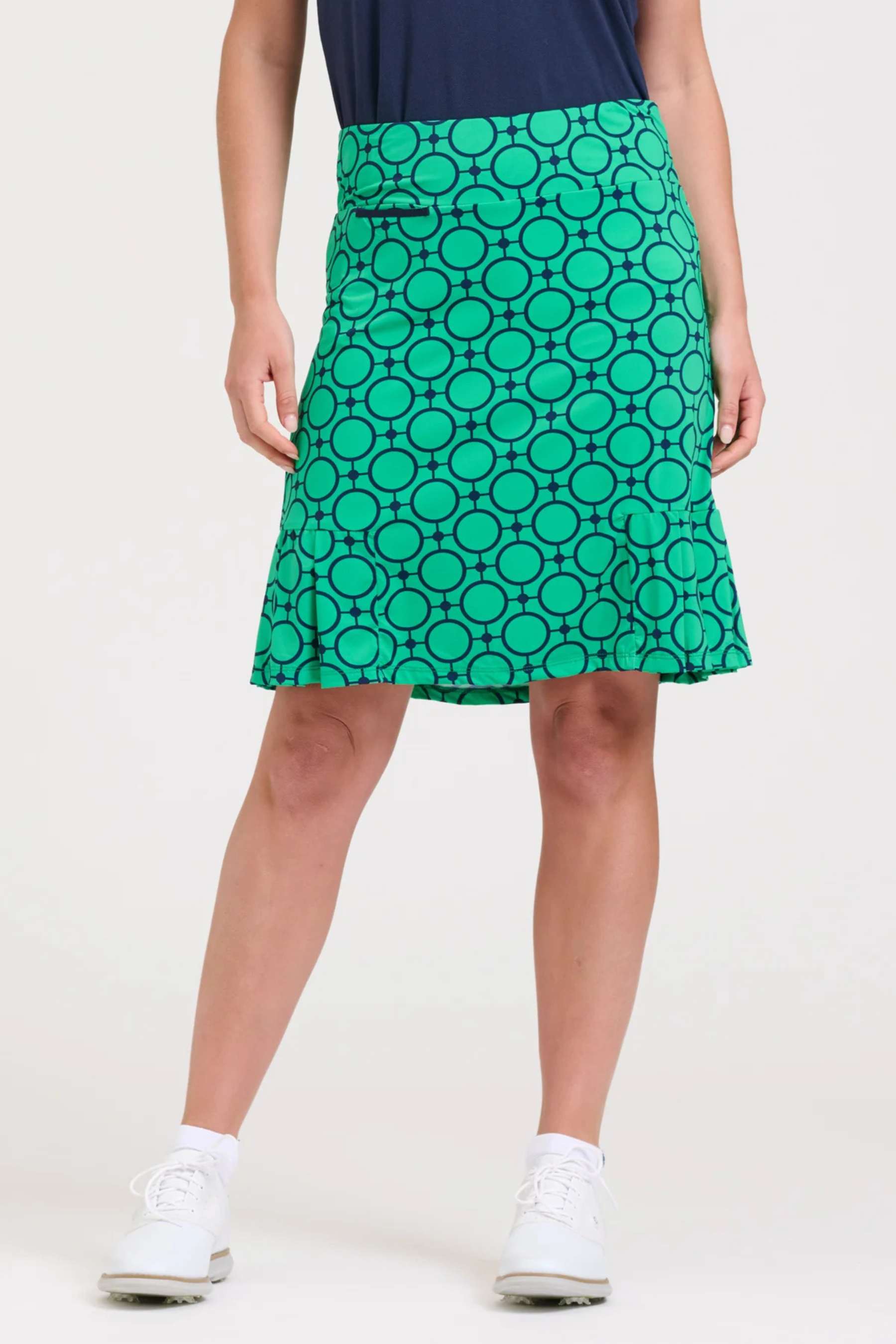 Barwon Long Skort | Circle Green/French Navy