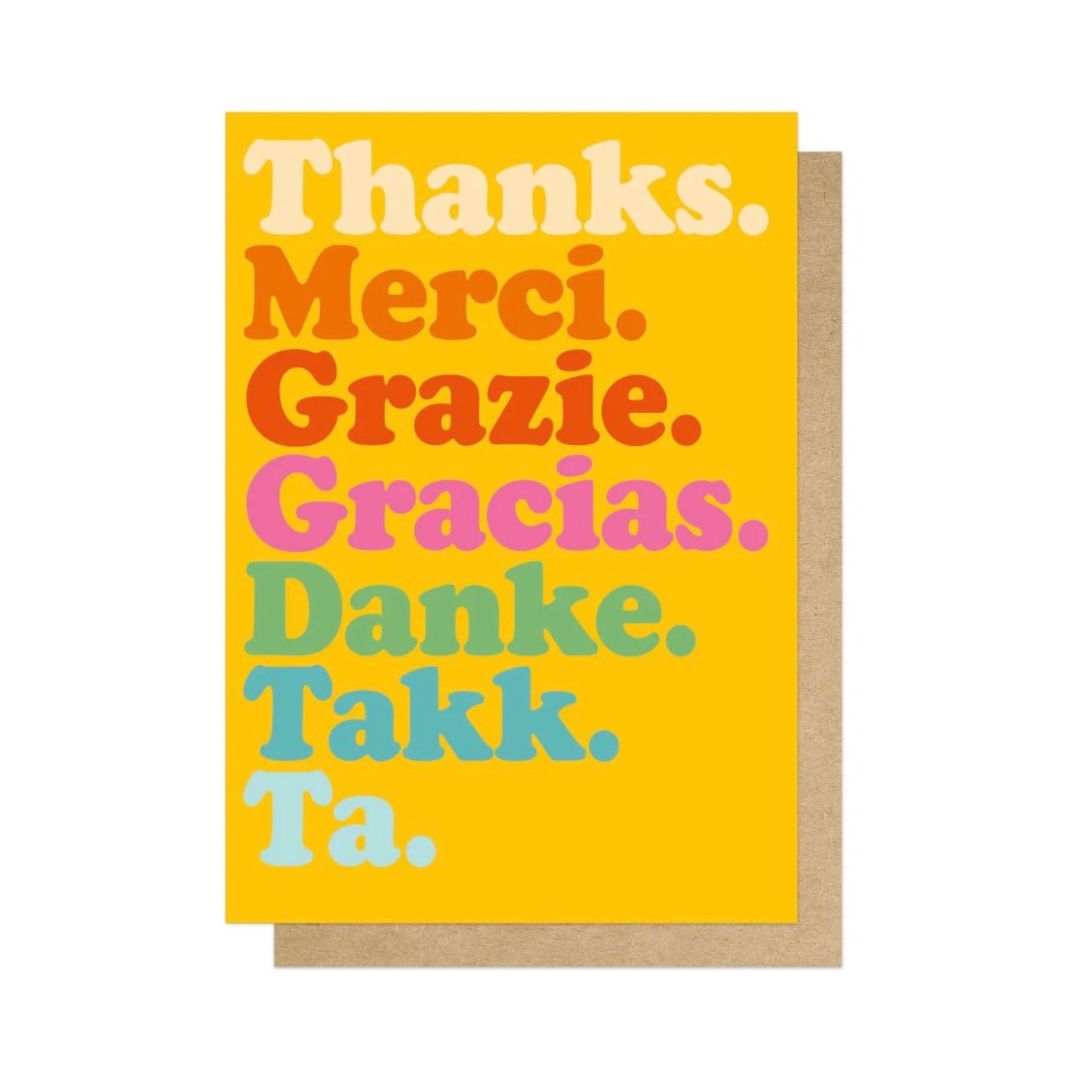 Card | Thanks Merci Grazie