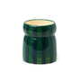 Cabana Green/Navy Striped Ceramic Candle | Balsam Fir