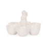 White Beaded Bunny Egg Holder