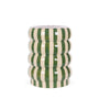 Stripe Green Side Stool