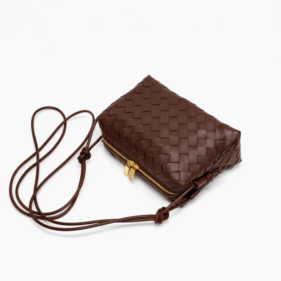PIP Weave Crossbody Bag | Choc