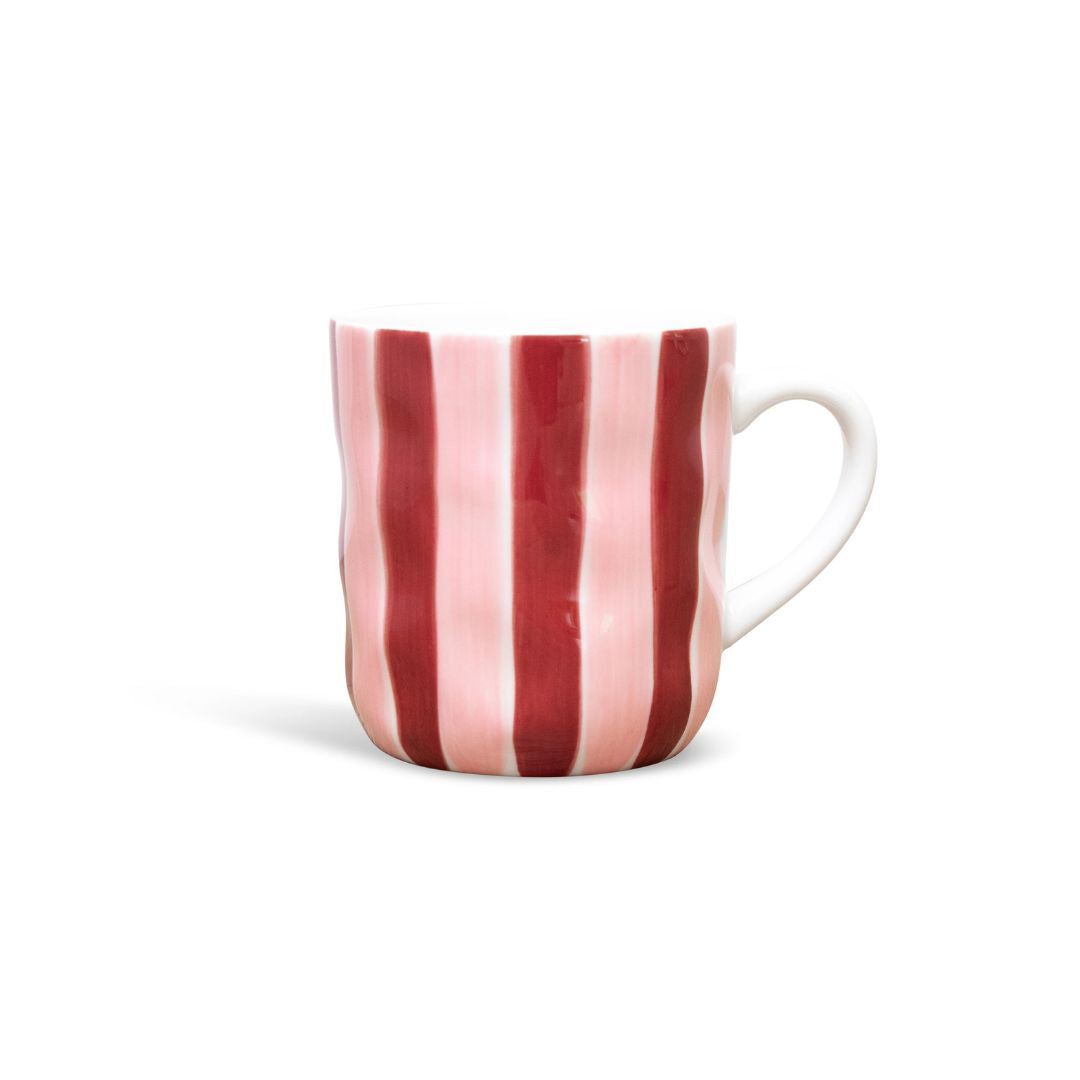 Mug | Pink &amp; Burgundy Stripe