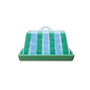 Large Butter Dish | Cornflower Blue & Green Stripe