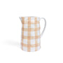 Beige Gingham Jug | Medium
