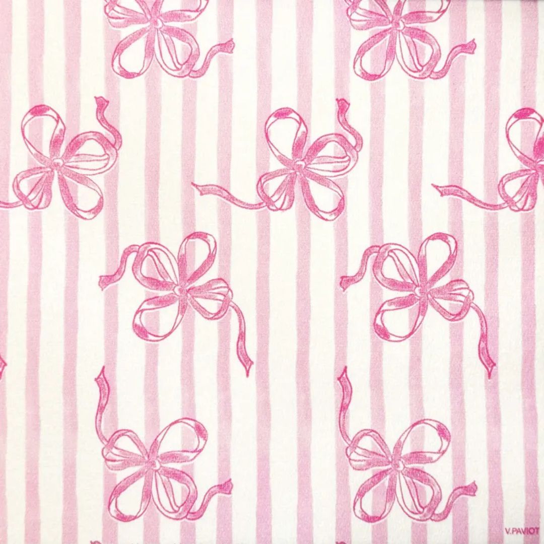 Serviettes | Ruban Rose 40x40