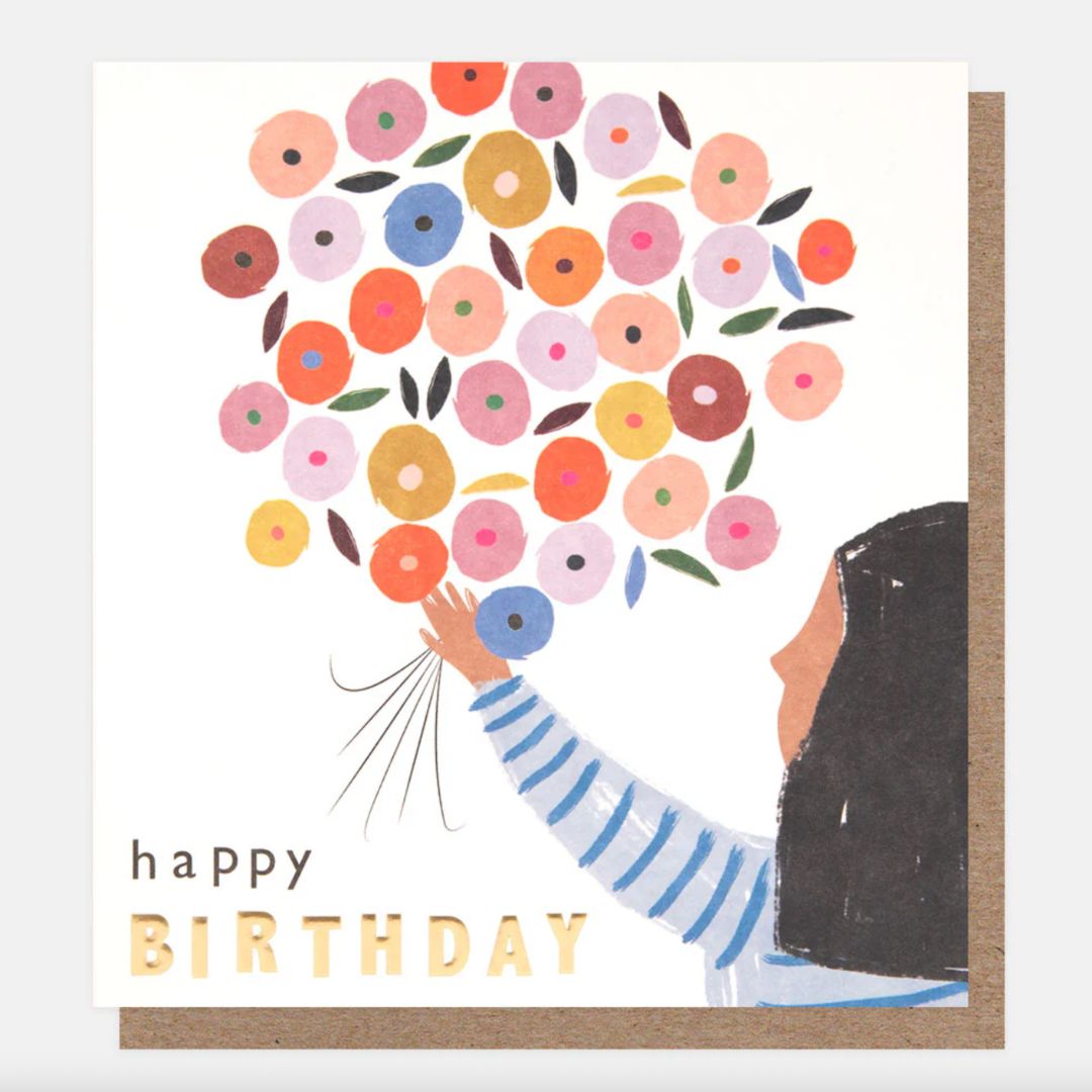 Card | Happy Birthday Stripey Top Girl
