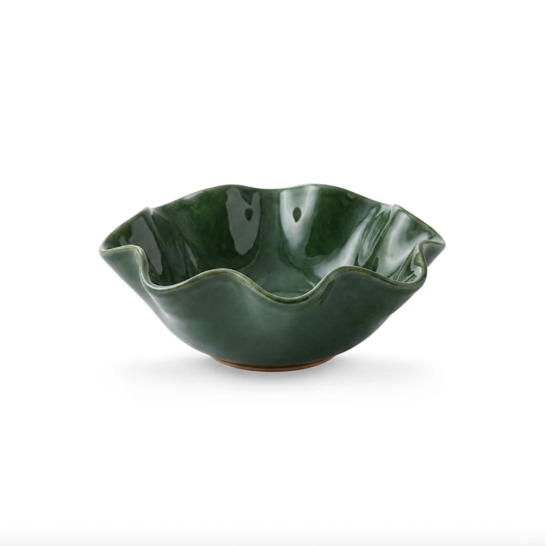 Green Wavy Bowl | 15.5 x 6.8cm