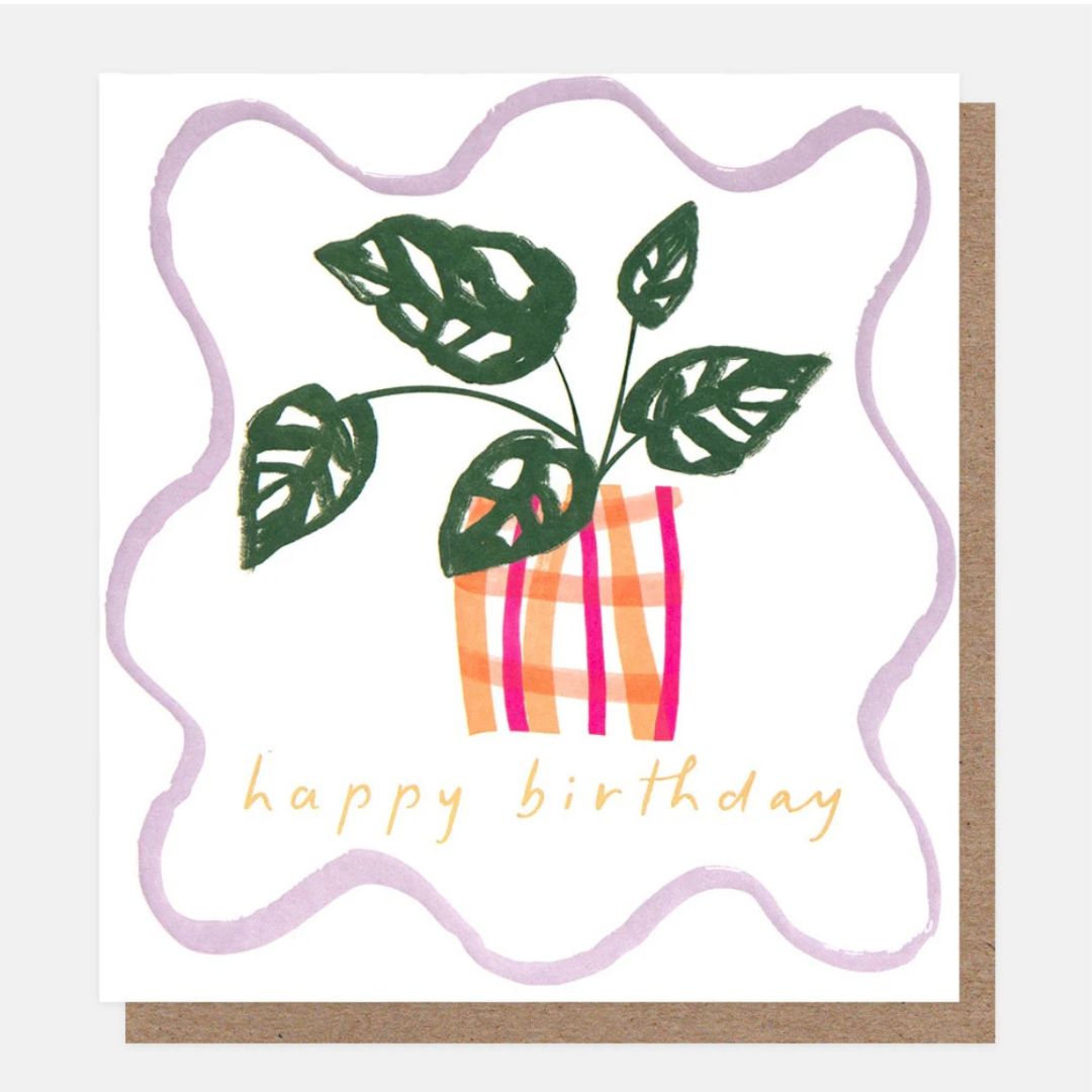 Card | Happy Birthday Check Vase