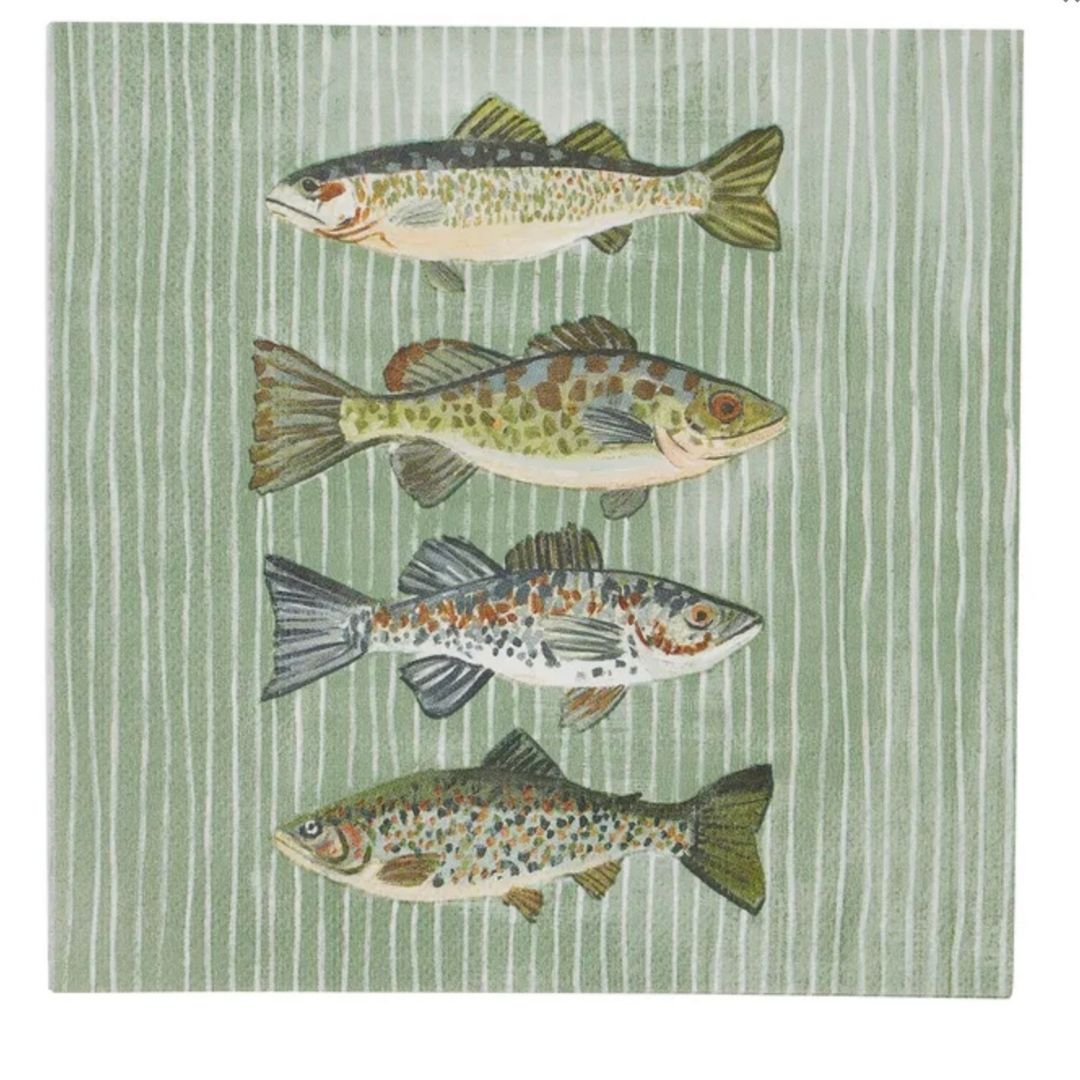 Fish Napkin 20pck | Green