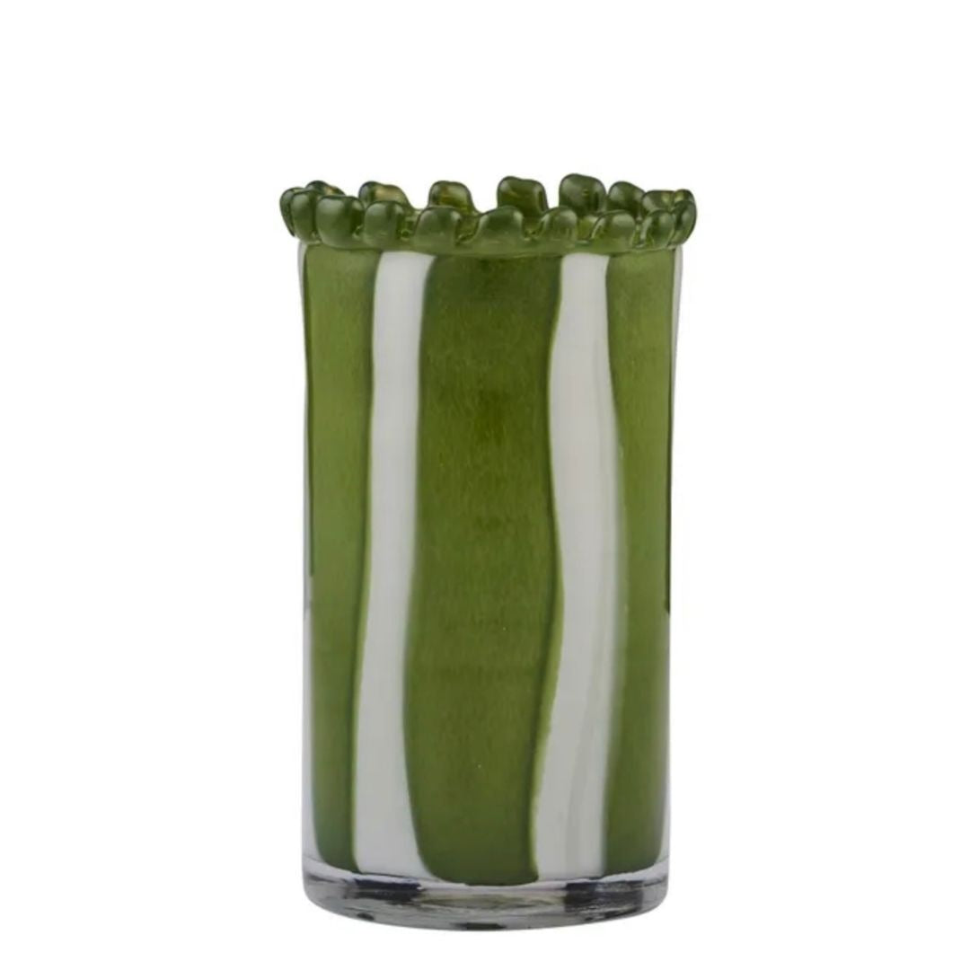 Pettine Green Glass Vase | Small
