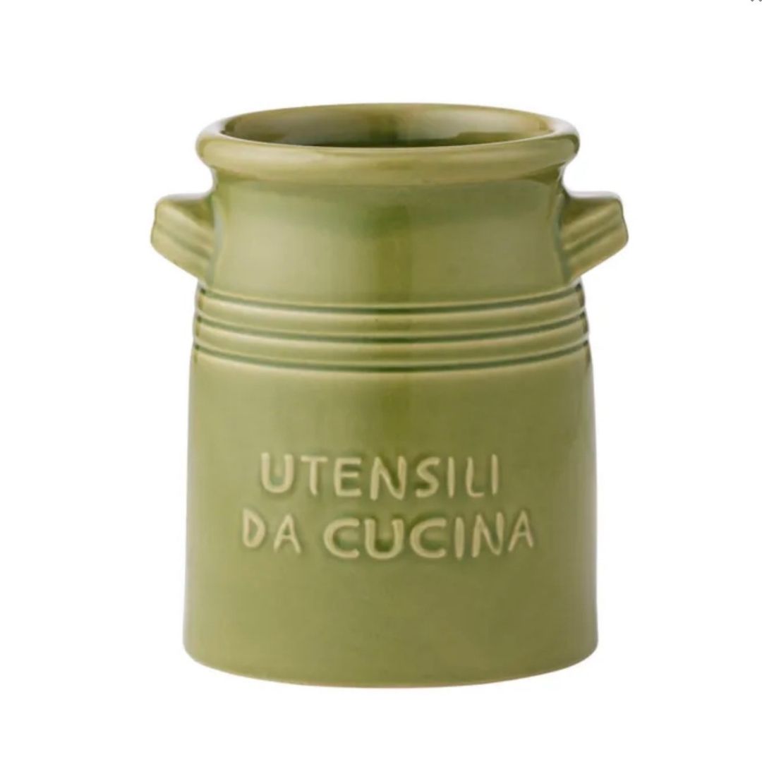 Utensil Ceramic Holder | Olive