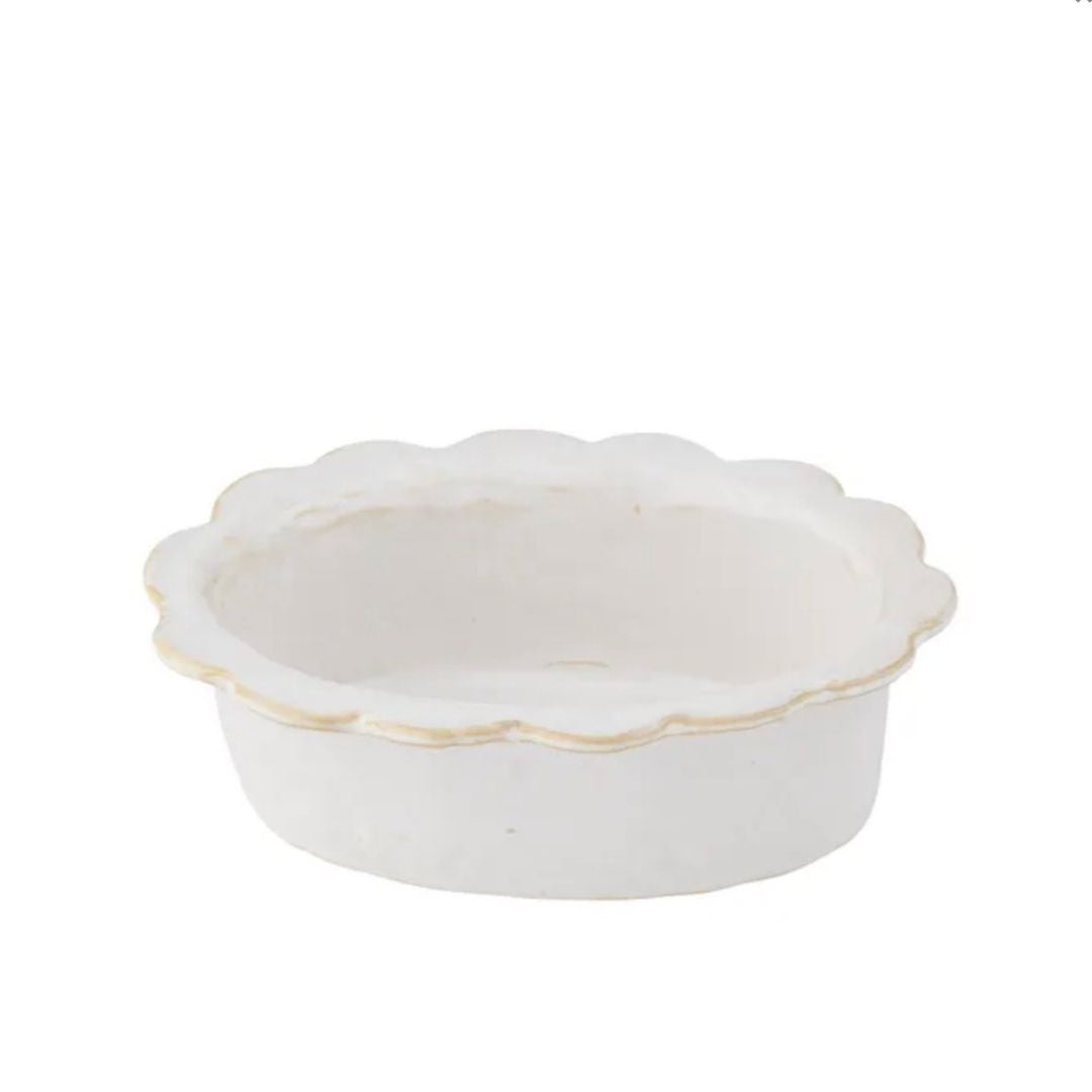 Tarty Oval Ceramic Dish | White