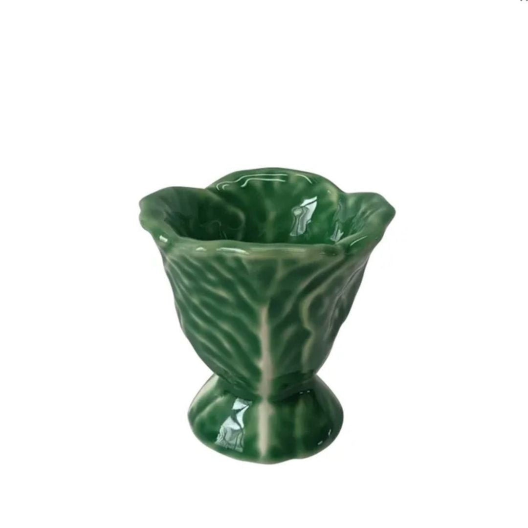Cabbage Ceramic Egg Cup | Green