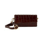 Margot Clutch | Brown Croco Leather