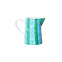 Milk Jug | Green & Cornflower Stripes