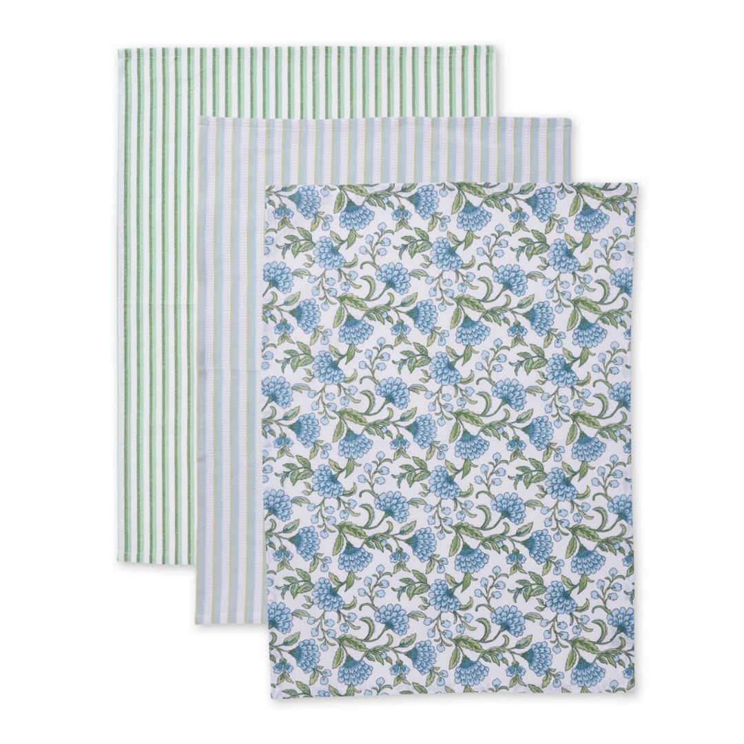 Tea Towel Pack 3 | Georgia Blue Green