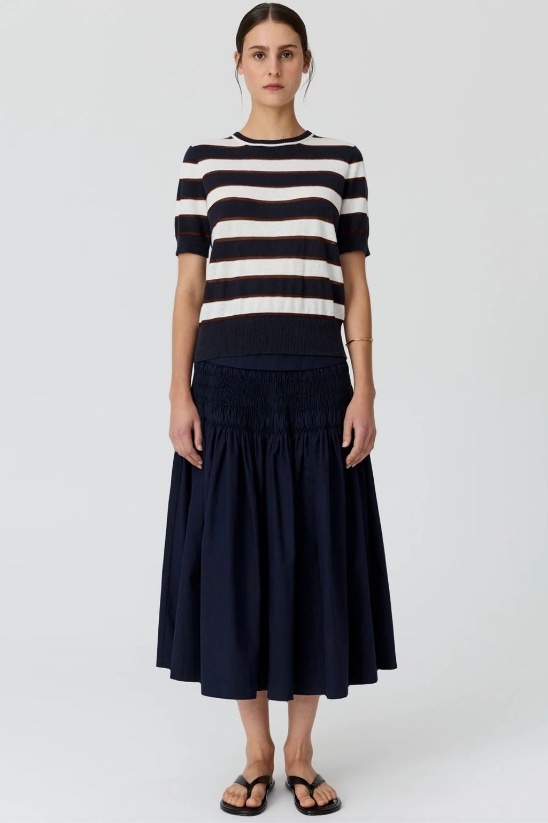 Darcey Stripe Knit | Ink/White/Choc
