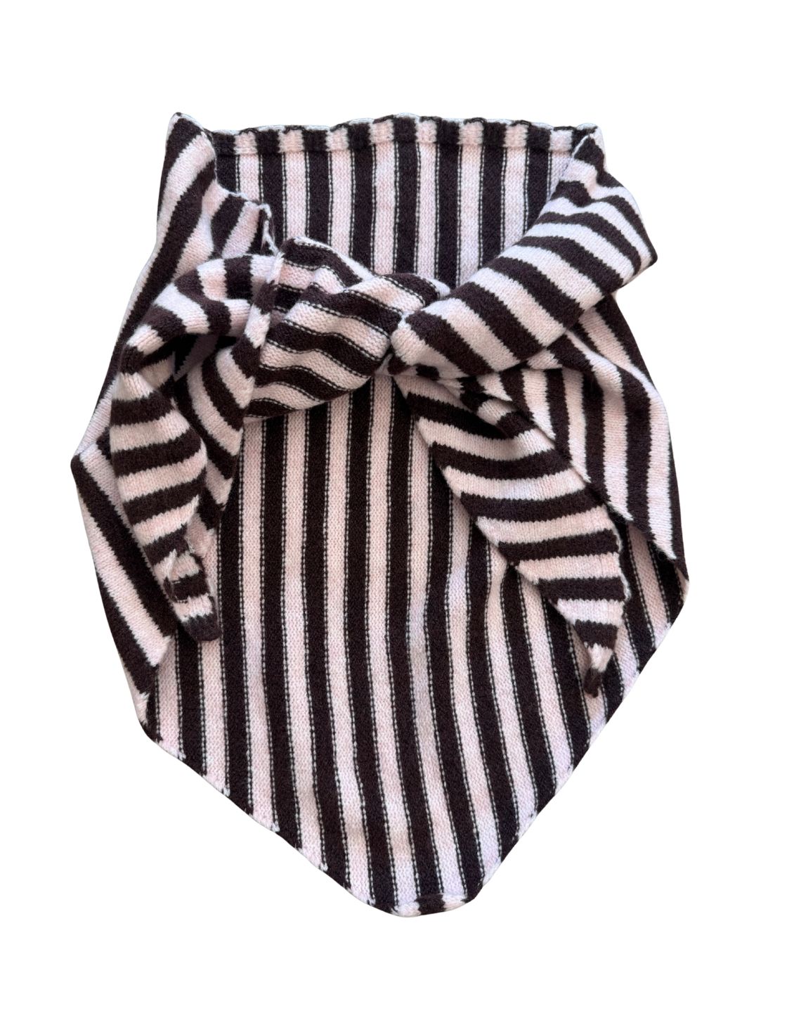 Large Triangle Neck Scarf | Pink + Chocolate