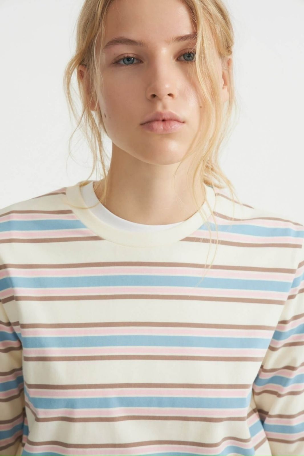 Vacation Stripe Tee | Butter, Pink, Choc &amp; Blue