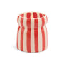 Cabana Red Striped Ceramic Candle | Hibiscus Bay