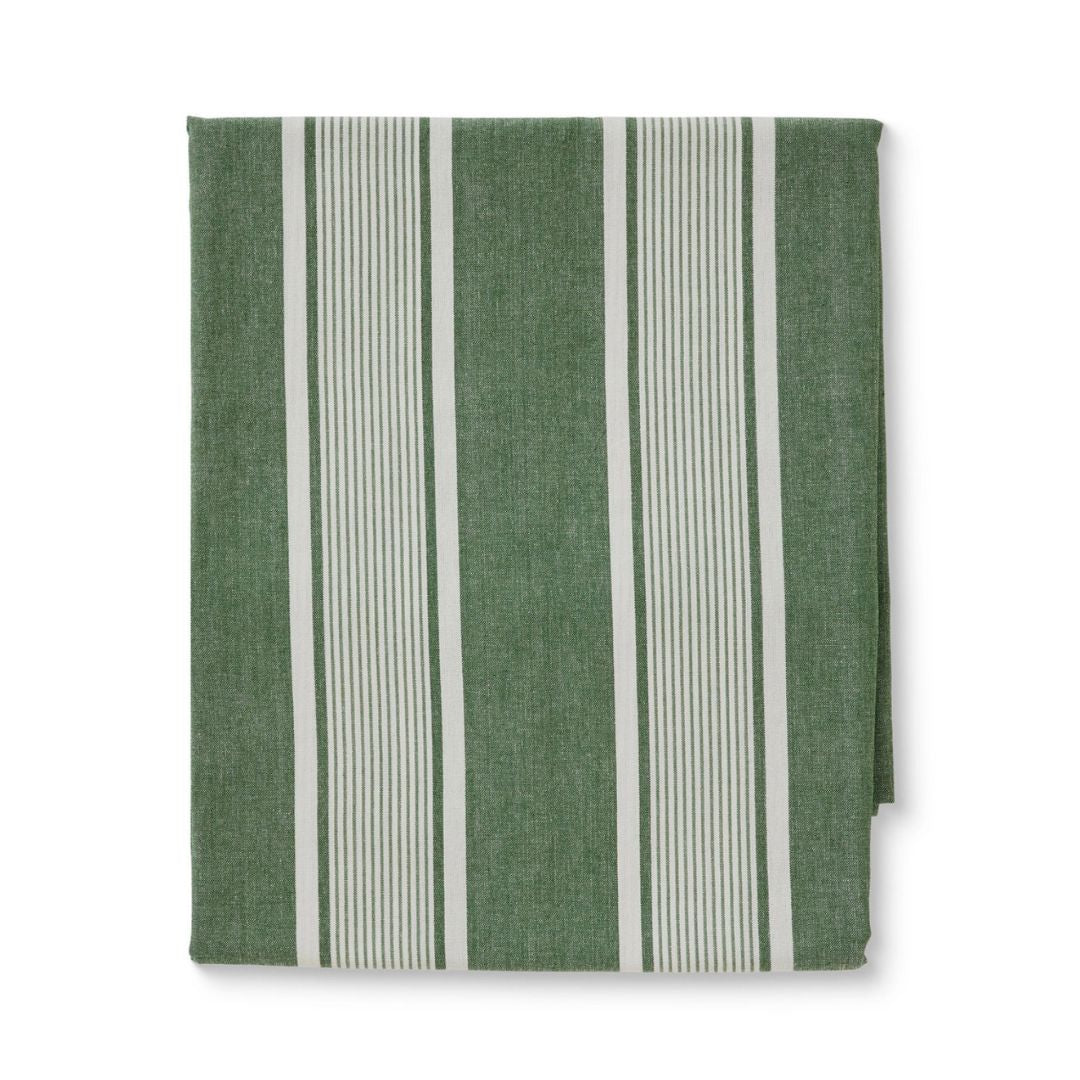 Avery Spruce Green Stripe Tablecloth