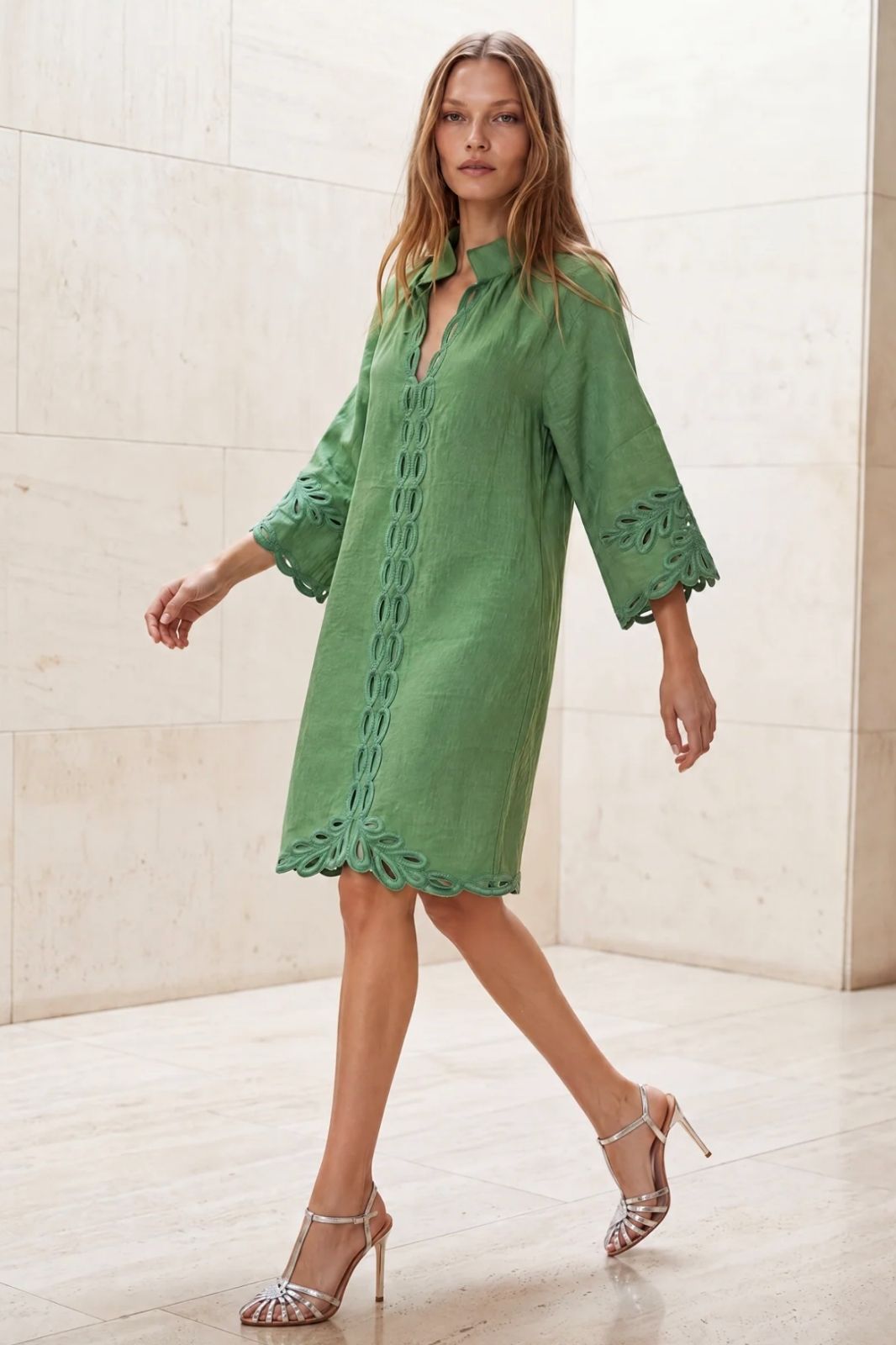 Cordelia Linen Midi | Emerald