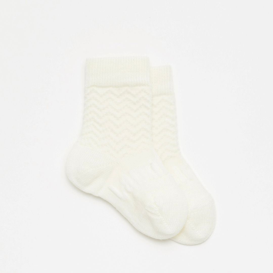 Merino Wool Baby Socks | Pearl